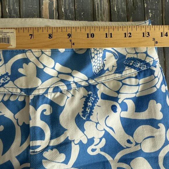 Lilly Pulitzer Womens 0 Bailey Capri Coastal Blue Gabby Alligator Print NWT - Picture 6 of 11